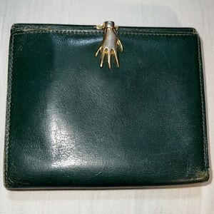 Vintage Gucci Bi-fold Leather Wallet Rare Green
